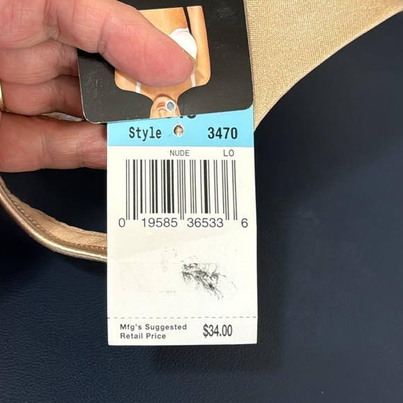 Bali Women's 34C One Smooth U Full Coverage Bra Beige Style 3470 NWT - Picture 9 of 10